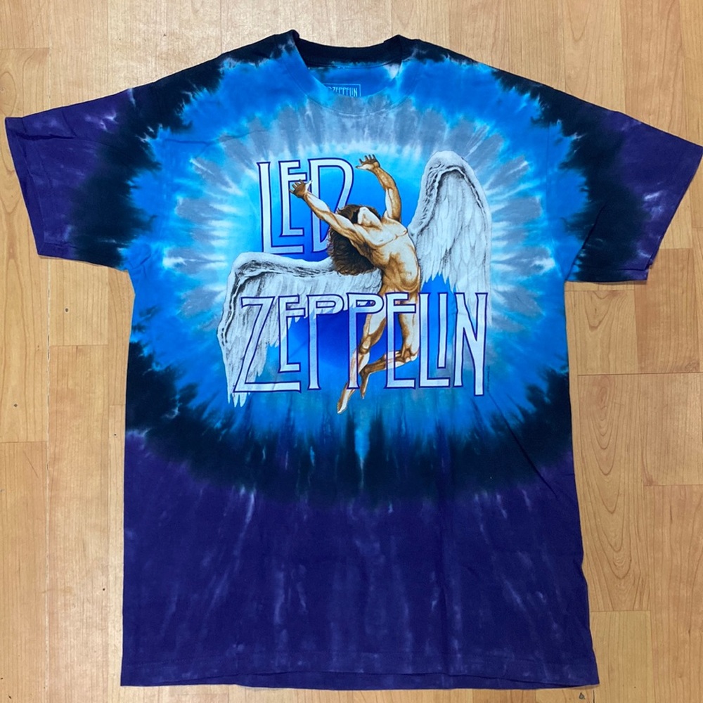 Led Zeppelin Men’s Tie Dye Shirt Available in M, L, XL, 2XL